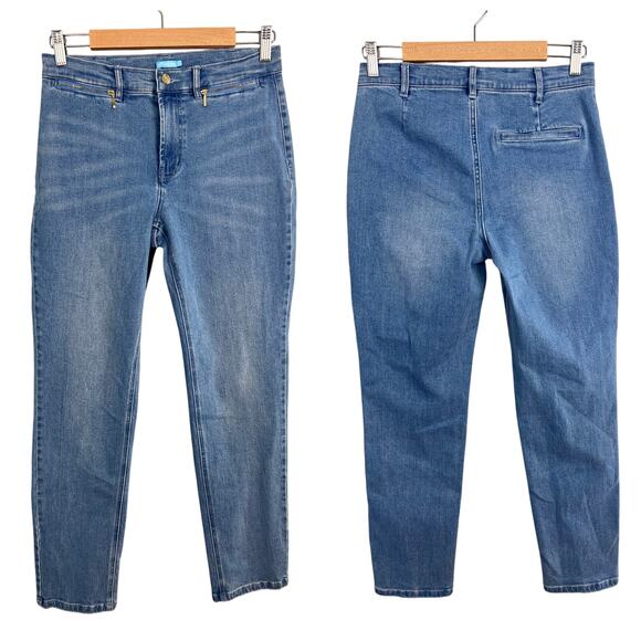 J.McLaughlin Women’s 4 Ankle Jeans Stretch Denim Slim Preppy Classic Retro‎ Chic - Picture 1 of 11